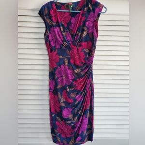 Lauren ralph lauren Pink, purple and blue Floral Dress size 4
